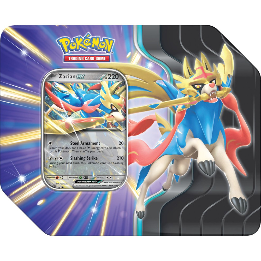 Pokemon TCG: Slashing Legends Tin - Zacian ex (Preorder)