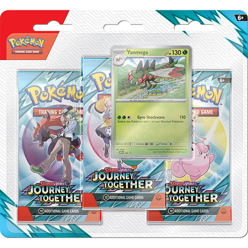 Pokemon TCG: Scarlet & Violet: Journey Together - 3-Booster Blister (Yanmega) (Preorder)