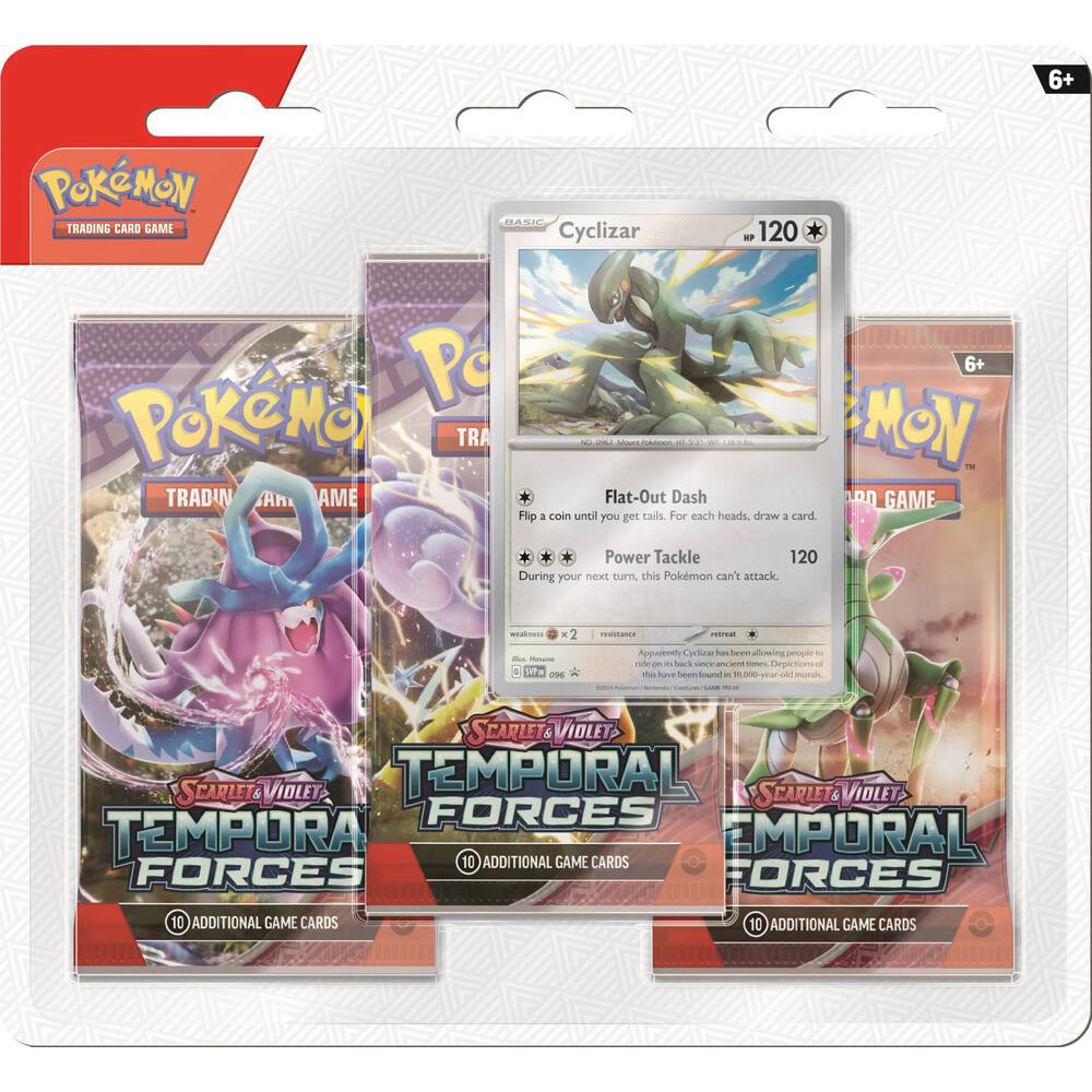 Pokemon TCG: Scarlet & Violet: Temporal Forces- 3-Booster - Cyclizar