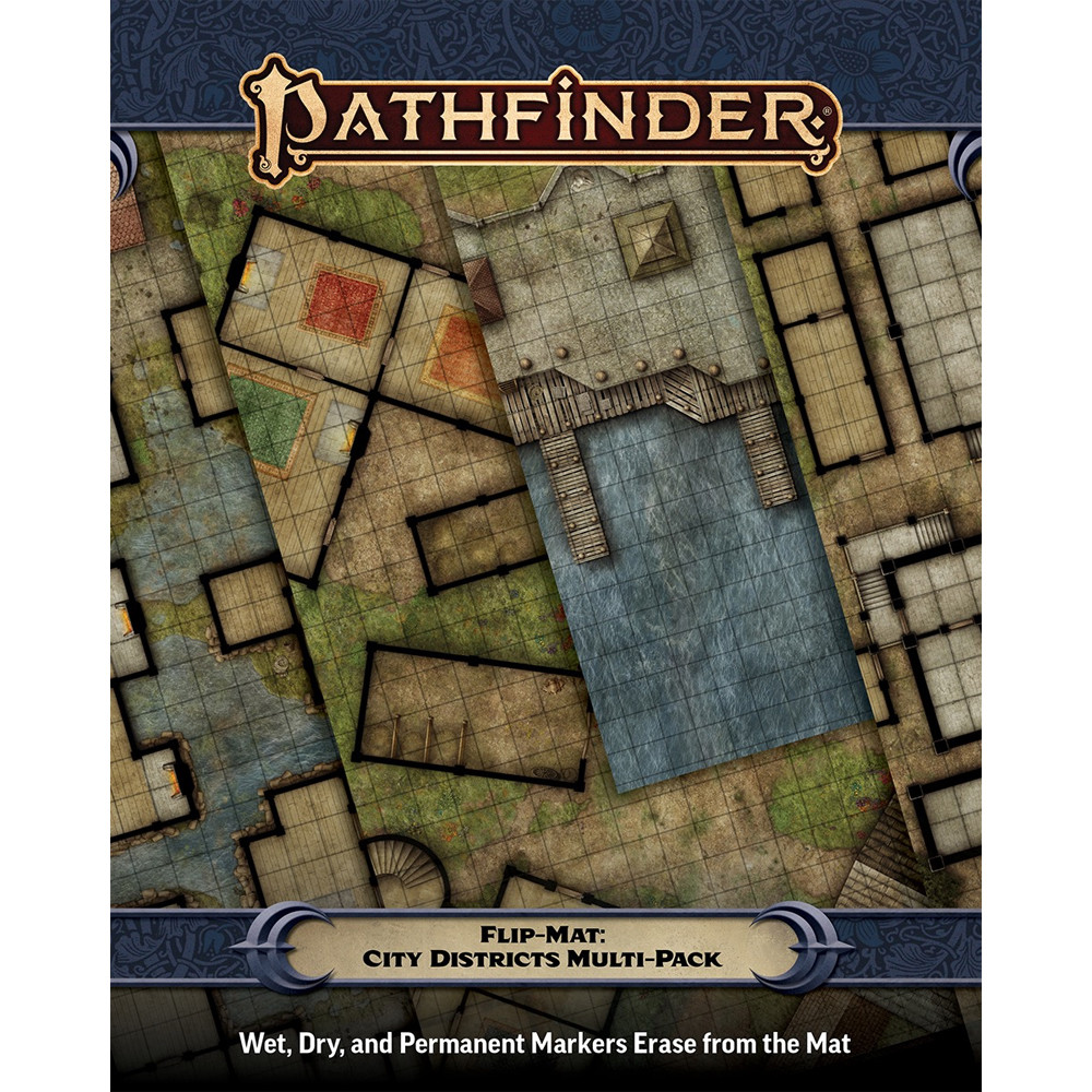 Pathfinder 2E RPG: Flip-Mat - City Districts Multi-Pack (Preorder)