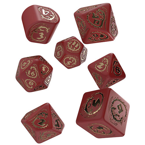 Dragons Dice Set: Red & Gold (7)