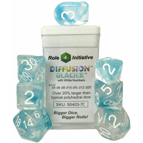 R4I Dice w/ Arch'd4: Diffusion - Glacier (7)