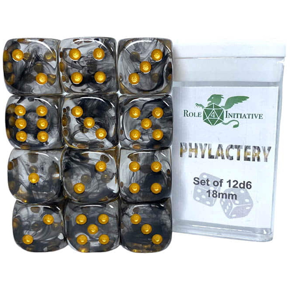 R4I Dice: 18mm D6 Cube - Diffusion Phylactery (12)