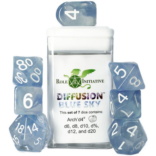 R4I Dice w/ Arch'd4: Diffusion - Blue Sky (7)