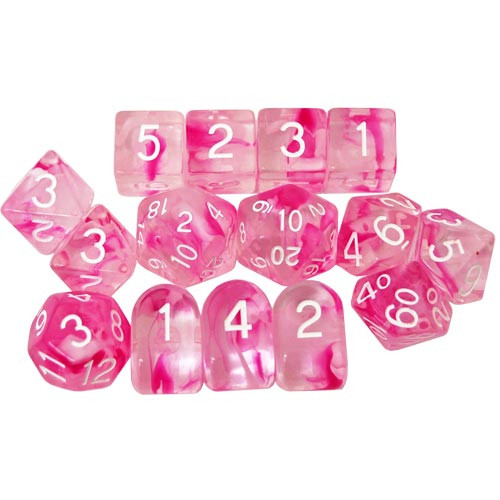 R4I Dice w/ Arch'd4: Diffusion - Cherry Blossom w/ White (15)