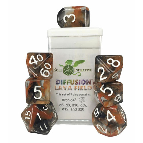 R4I Dice w/ Arch'd4: Diffusion - Lava Field (7)