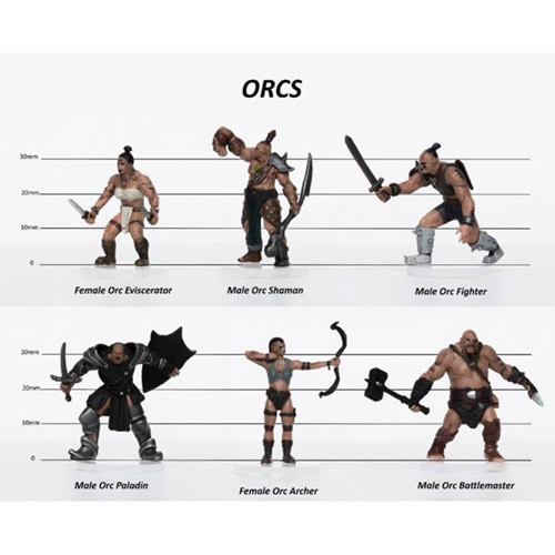 R4I Prepainted Miniatures: Characters of Adventure - Orcs Group Set A