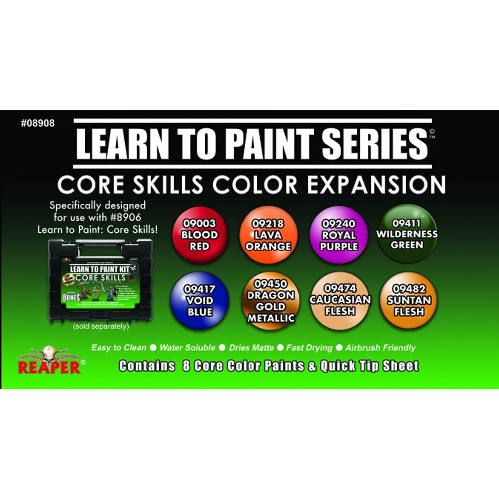Reaper Learn to Paint Kit: Core Skills Color Expansion (08908)