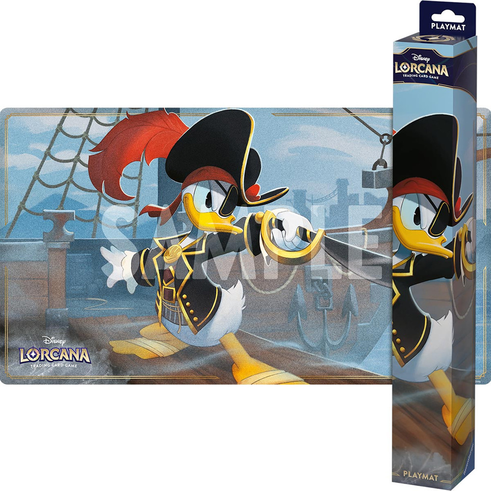 Lorcana Playmat: Azurite Sea - Donald Duck, Buccaneer