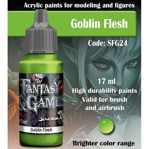 Fantasy & Games Paint: Goblin Flesh (17ml)