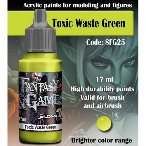 Fantasy & Games Paint: Toxic Waste Green (17ml)