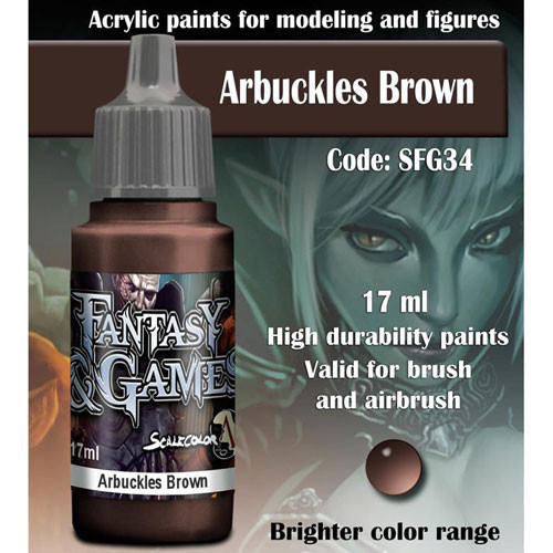 Fantasy & Games Paint: Arbuckles Brown (17ml)