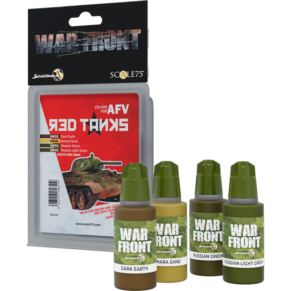 War Front Paint Set: Colors for AFV - Red Tanks