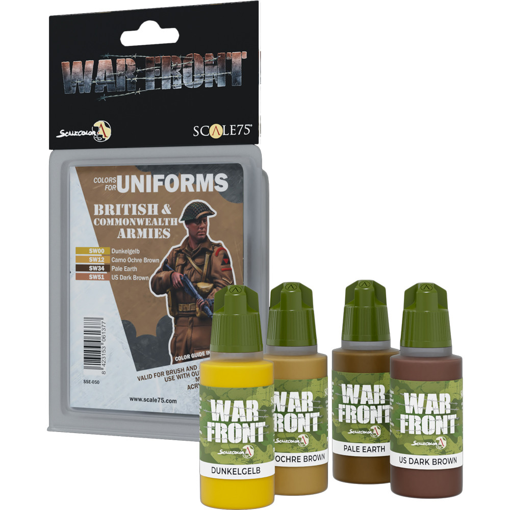War Front Paint Set: Colors for Uniforms - British/Commonwealth Armies