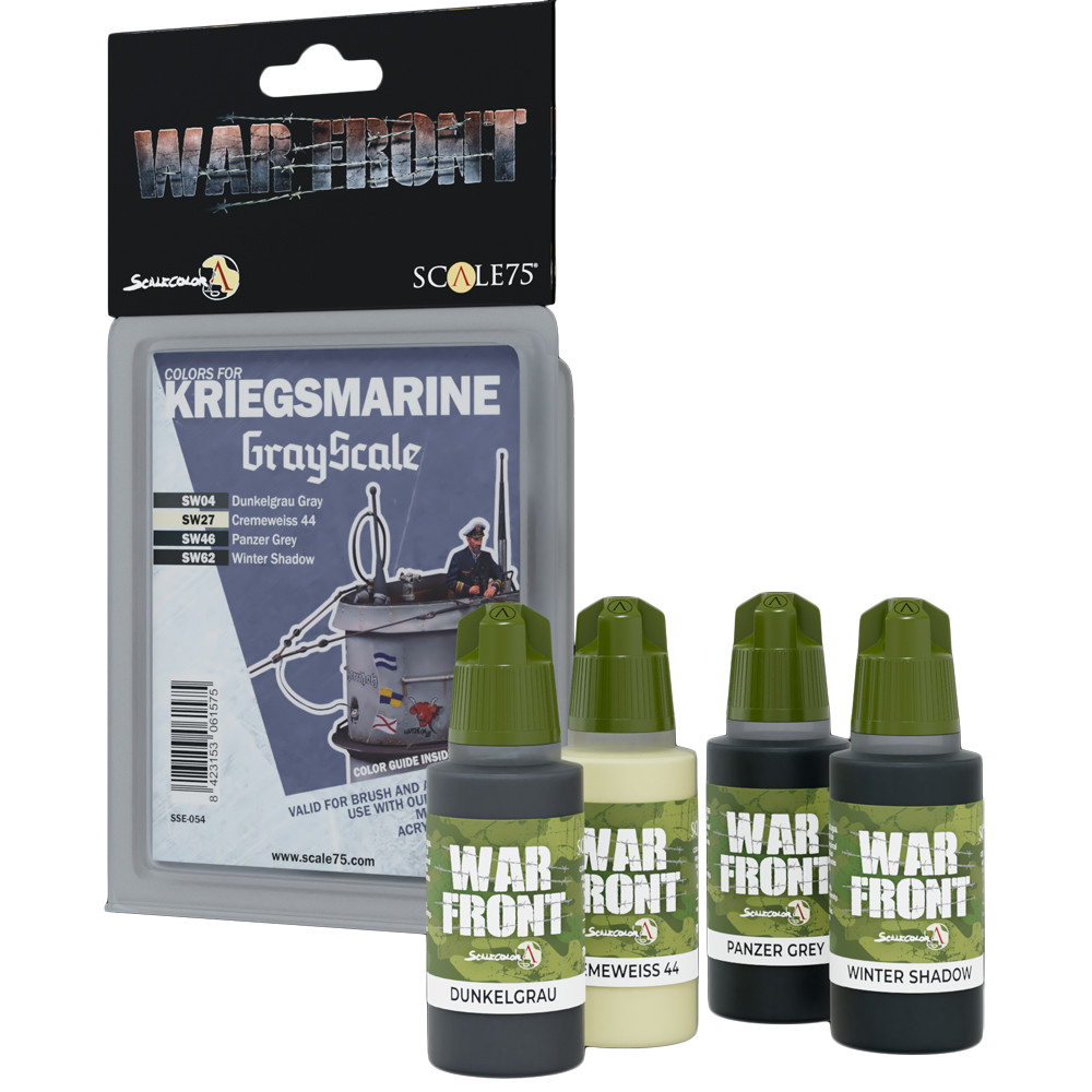 War Front Paint Set: Colors for Kriegsmarine - Grayscale