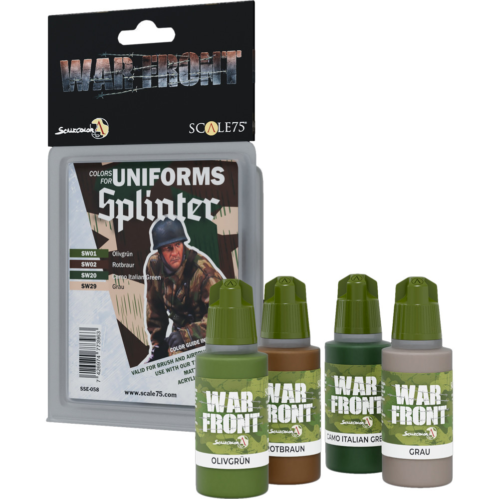 War Front Paint Set: Colors for Uniforms - Splinter