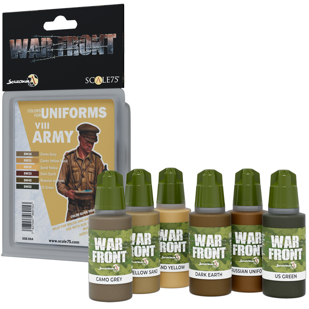War Front Paint Set: Colors for Uniforms - VIII Army