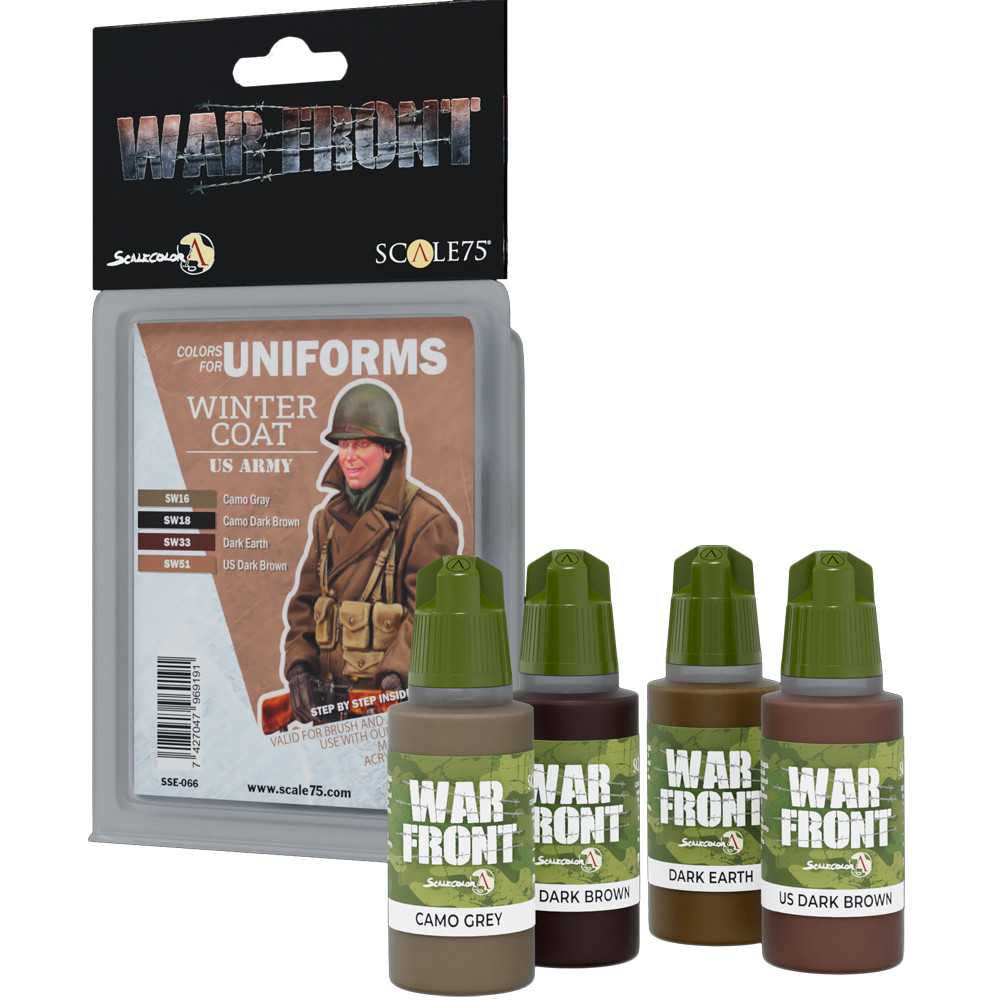 War Front Paint Set: Colors for Uniforms - Winter Coat US Army