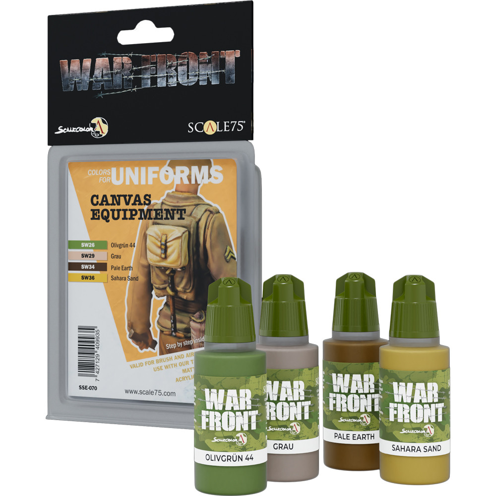 War Front Paint Set: Colors for Uniforms - Canvas Equipment