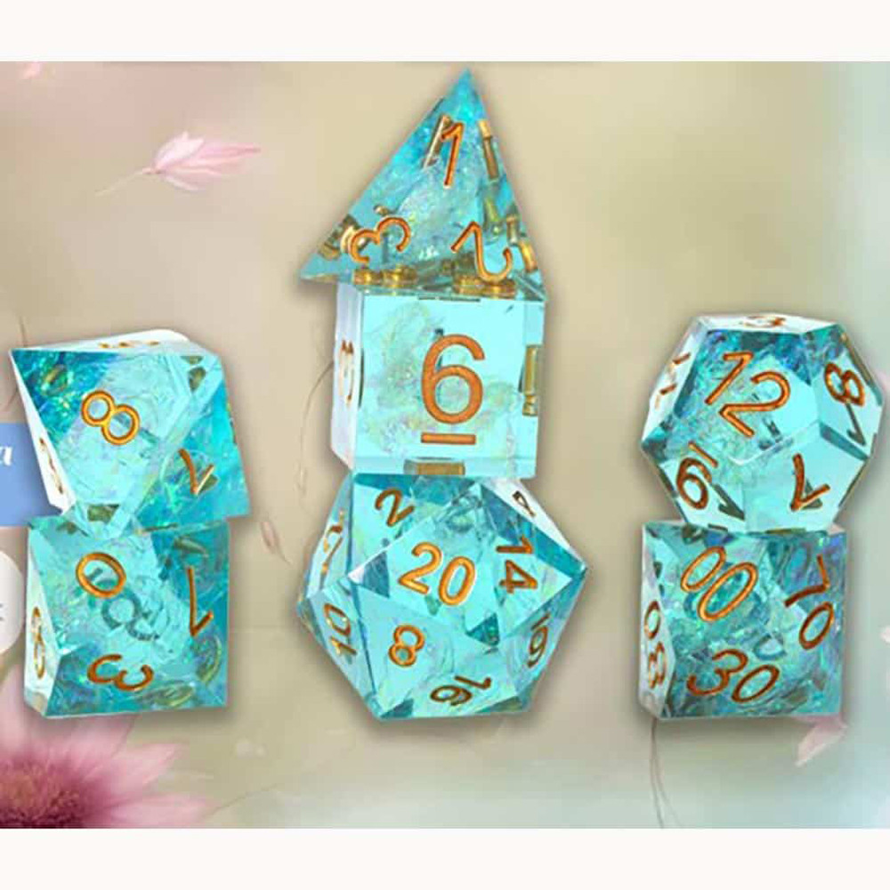 Sirius RPG Dice Set: Sharp Aqua Fairy (7)