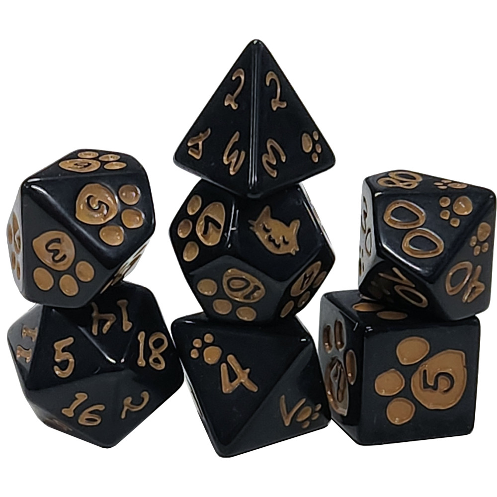 Kitten Polyhedral Dice Set Kitten Polyhedral Dice Set