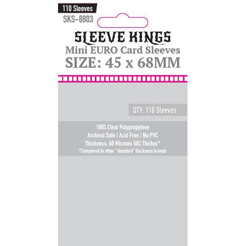 Sleeve Kings: Mini Euro Card Sleeves (45x68mm) (110)