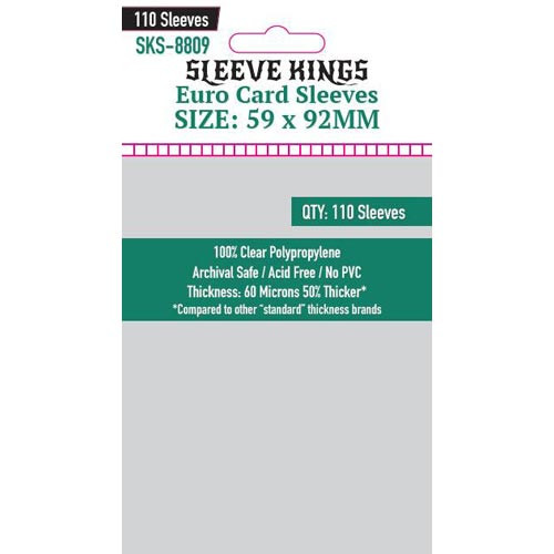 Sleeve Kings: Euro Card Sleeves (59x92mm) (110)