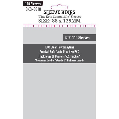 Sleeve Kings: Tiny Epic Compatible Sleeves (88x125mm) (110)