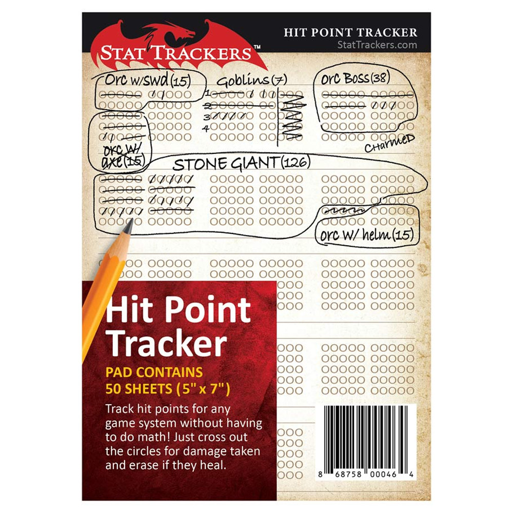 Stat Trackers: Hit Point Tracker Pad