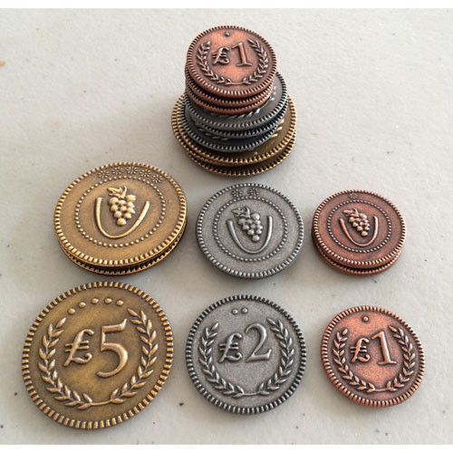 Stonemaier Games Metal Lira Coins (Viticulture/Tuscany)