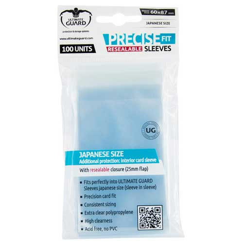 Ultimate Guard Small Sleeves: Precise Fit Resealable - Clear (100)