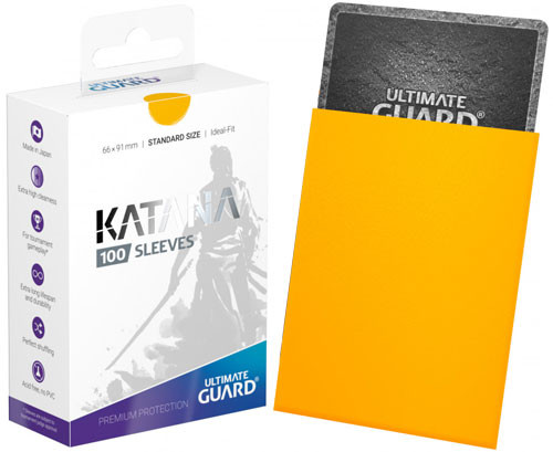 Ultimate Guard Katana Card Sleeves 66x91mm Standard Size 100 Count Yellow 