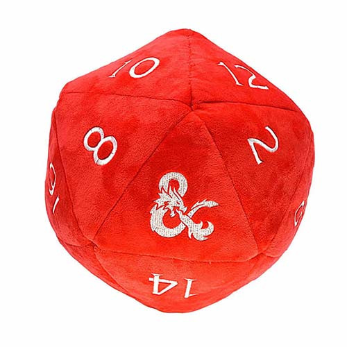 D&D Plush: d20 Red w/ White