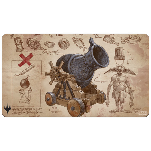 MtG Playmat: Brothers' War - Schematic Goblin Charbelcher