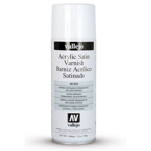 Vallejo Aerosol: Acrylic Satin Varnish (400ml)
