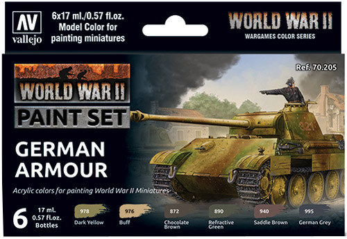 Vallejo Model Color Paint Set - WWII German Camouflage Colors