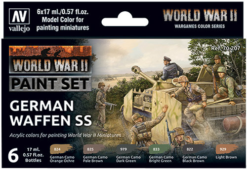 Vallejo WW2 Acrylic Paint Set Model Wargames British US German