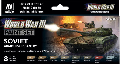 Vallejo Model Color Set: WWIII - Soviet Armour & Infantry