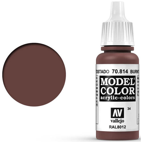 Vallejo Model Color Paint: Burnt Red