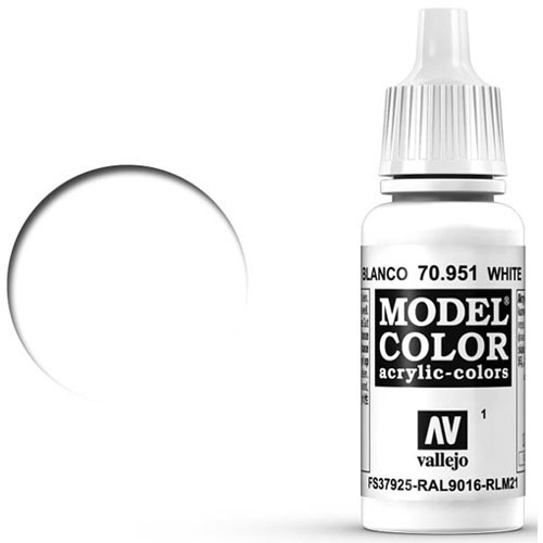 Vallejo Model Color Paint: White (17ml)