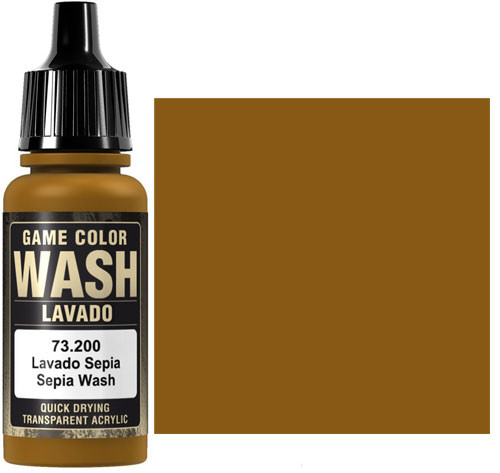 Vallejo Game Color: Sepia Wash (17ml), Table Top Miniatures