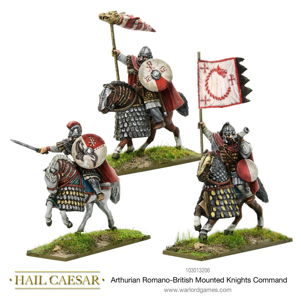 Hail Caesar: Arthurian Romano-Mounted Knights - Command (Preorder)