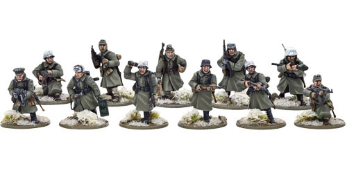 WARLORD GAMES 28MM 1/56 BOLT ACTION GERMAN GRENADIERS IN WINTER CLOTHING 