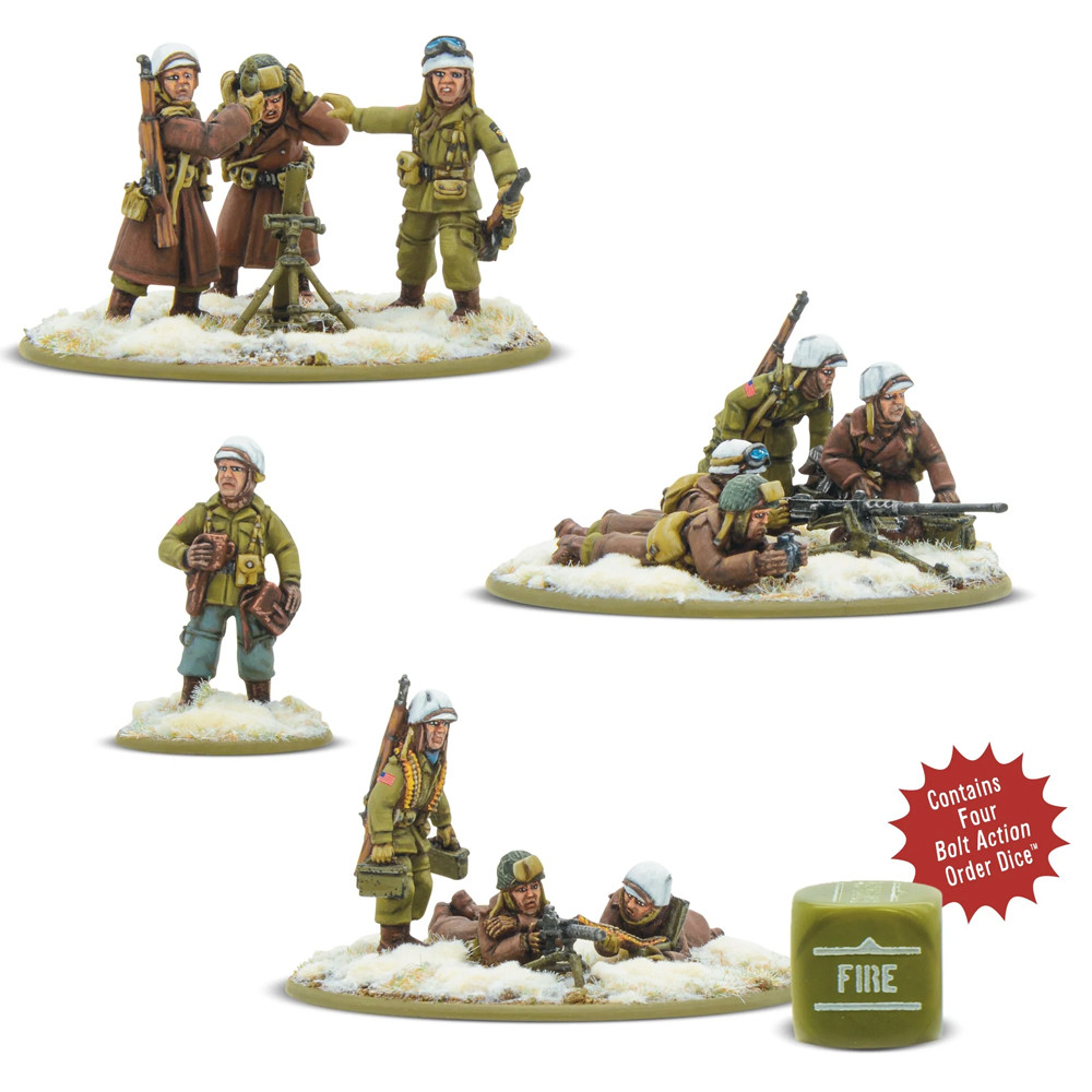 Bolt Action: US Airborne (Winter) Heavy Weapons Platoon (Preorder)