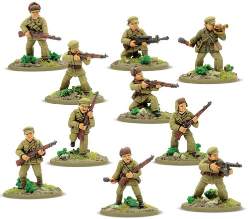 Bolt Action Korean War Chinese Pva Infantry Squad Table Top Miniatures Miniature Market