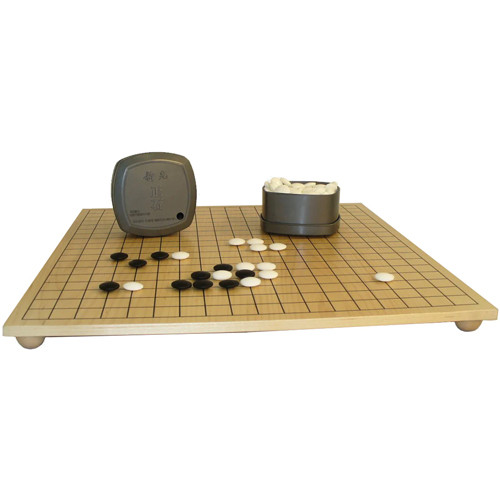 Go: Solid Wood Board with Glass Stones