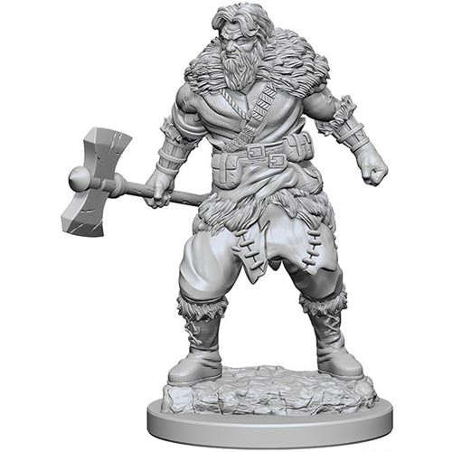 W1 Human Male Barbarian WZK72643 Dungeons & Dragons Unpainted Miniatures 