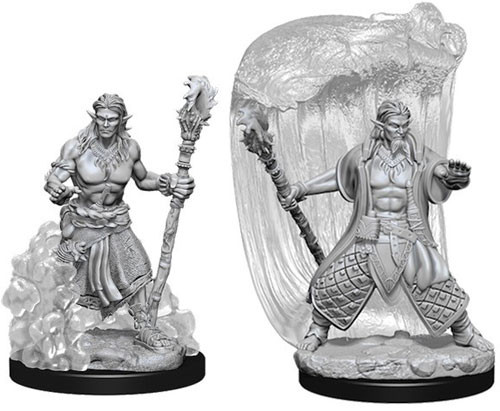 D&D Nolzur's Unpainted Minis: W5 Male Water Genasi Druid