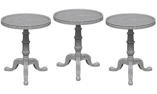 WizKids Deep Cuts Unpainted Minis: W5 Small Round Tables