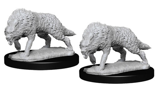 WizKids Deep Cuts Unpainted Miniatures W7 Timber Wolves Game for sale online